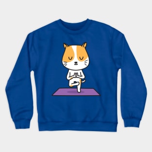 Yoga Cat Crewneck Sweatshirt